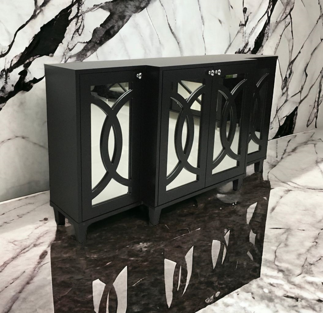 Komoda Diagram czarna lustrzana MCdesign Meble